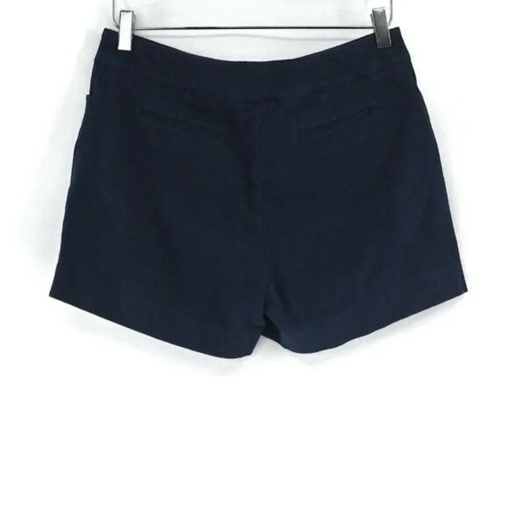 SKIRTIN AROUND Womens Sz 8 VTG Navy Textured Cotton Blend Shorts Pockets Y2K - Picture 4 of 5